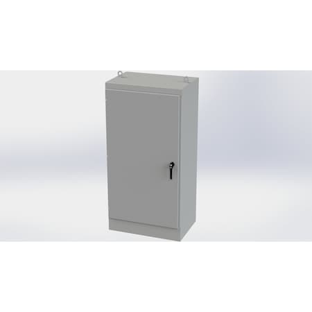 Saginaw Control & Engineering 3 Point Latch with Padlock/Keylock Handle Electrical Enclosures, 72 in H, 24 in D, 36 in W SCE-723624FSDA